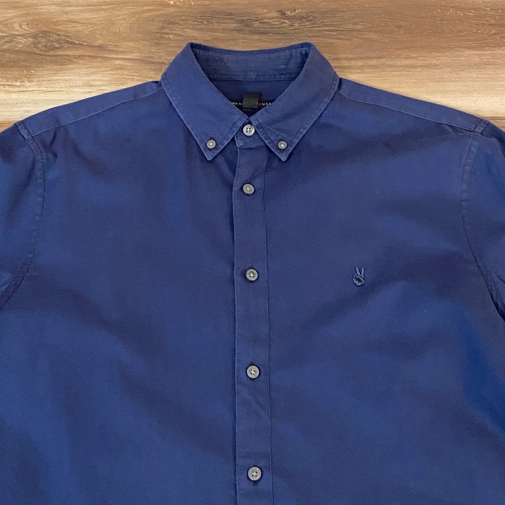 John Varvatos U.S.A.‎ Roll Tab Long Sleeve Button Down Shirt Mens Medium
